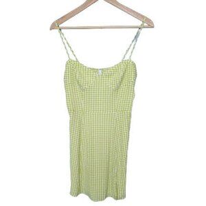 Aritzia Sunday Best Viola Dress | Green Gingham | Bustier Style